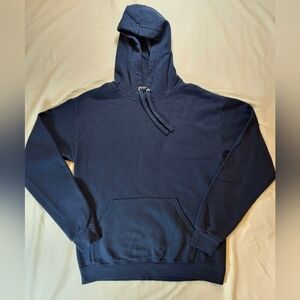 Athletic Works Mens Blue Long Sleeve Hooded Sweatshirt With Pockets Size Medium